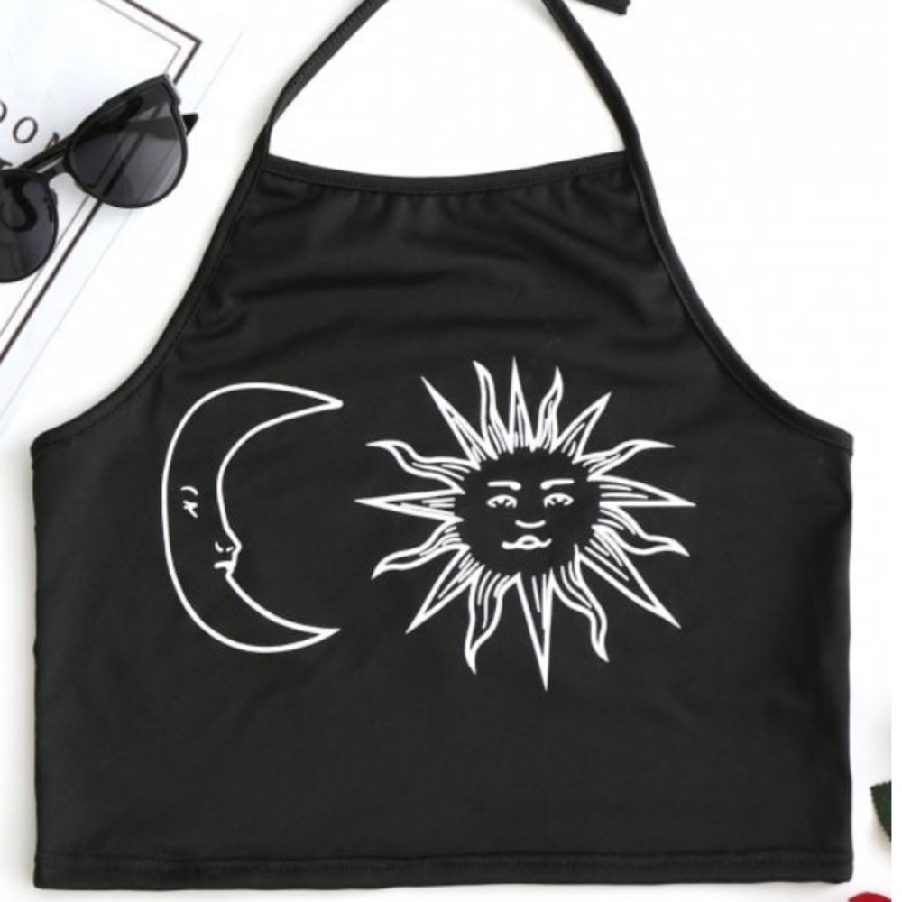 Black halter top